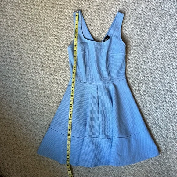 Lulu's Light Blue Textured Dress-M - Picture 4 of 6